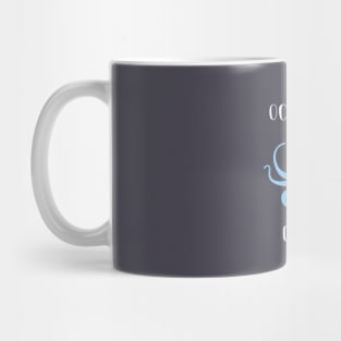 Octopuss Garden, white blue Mug